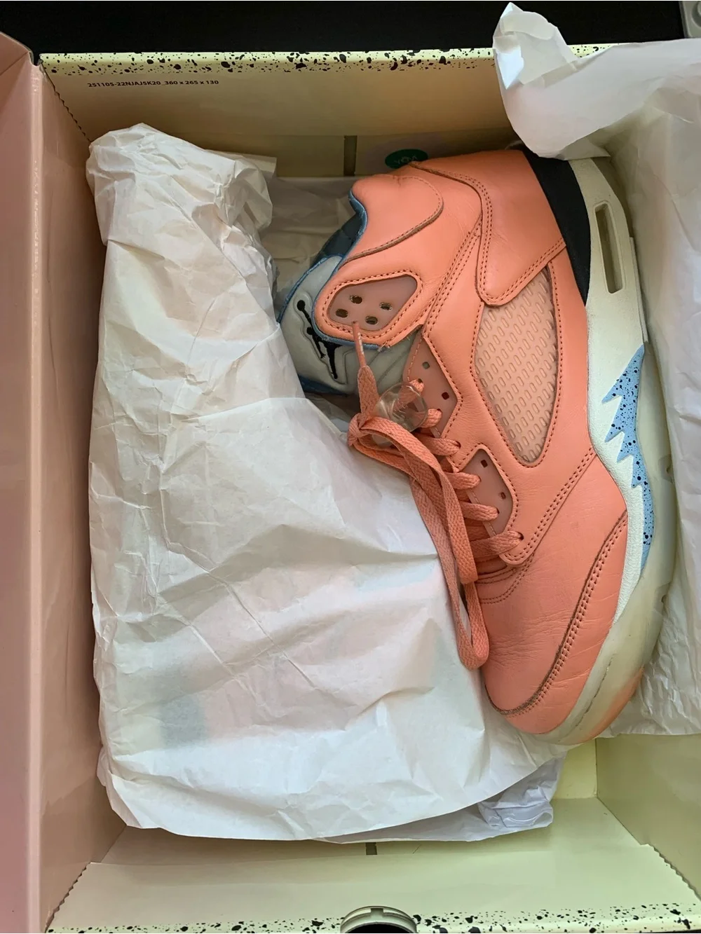 Jordan Men’s Athletic Shoe Box — Pastel Pink & Mint Graphics